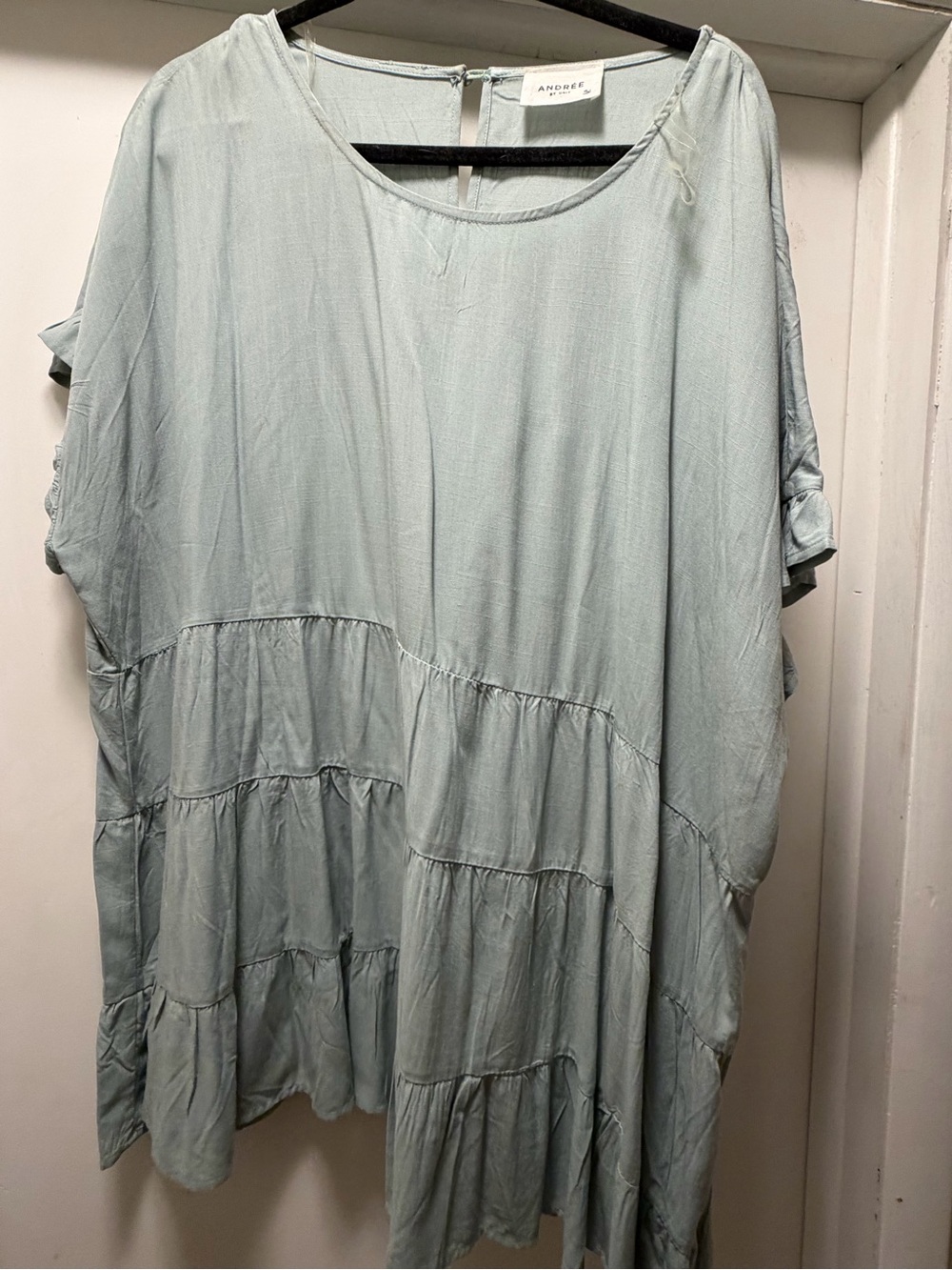 Andree Pale Blue Tiered Tunic Top